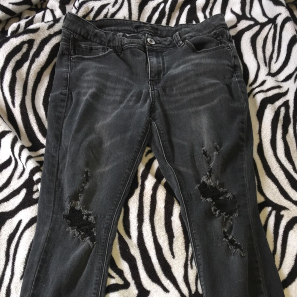 Black ripped jeans